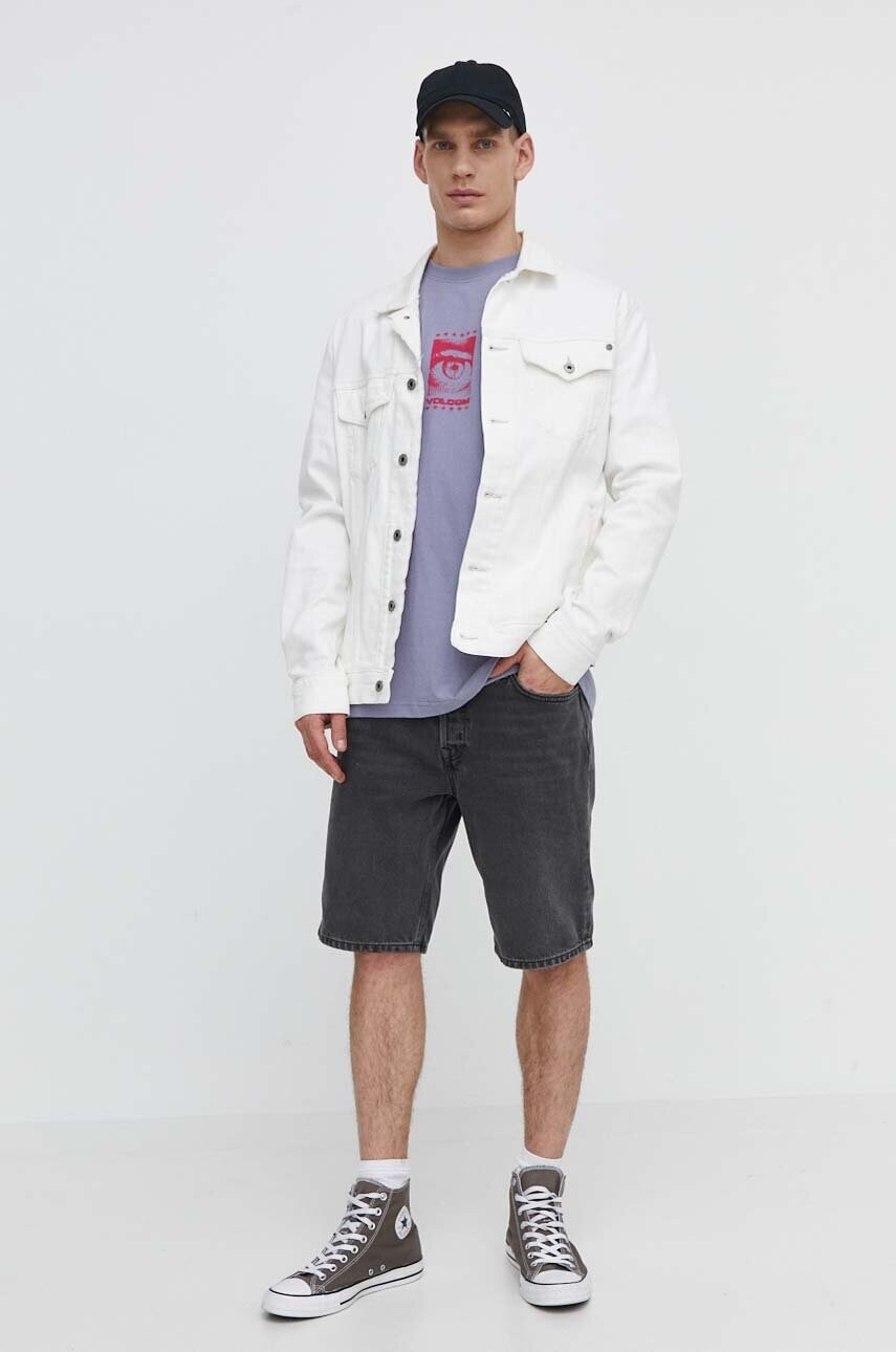 Джинсові шорти Superdry чоловічі колір сірий