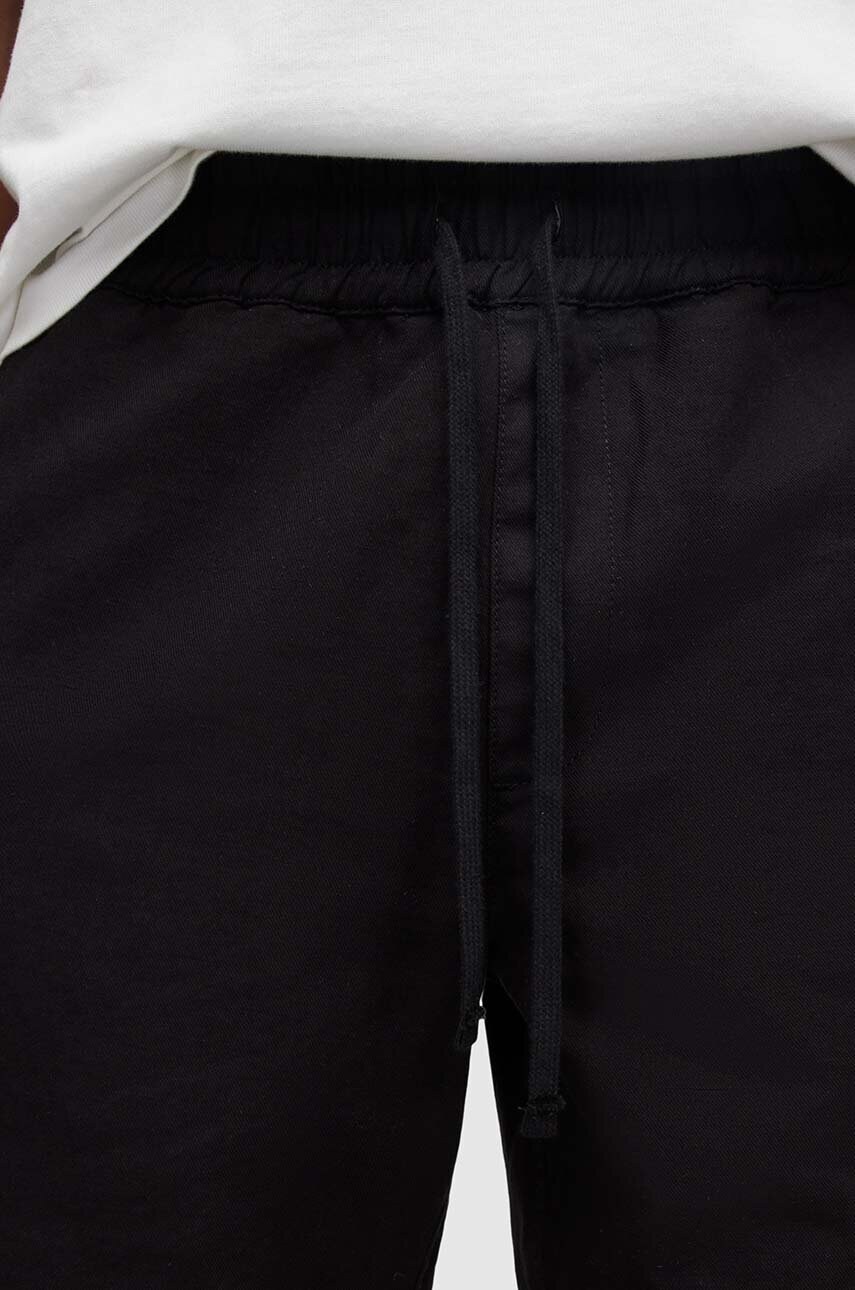 Шорти з домішкою льону AllSaints HANBURY колір чорний