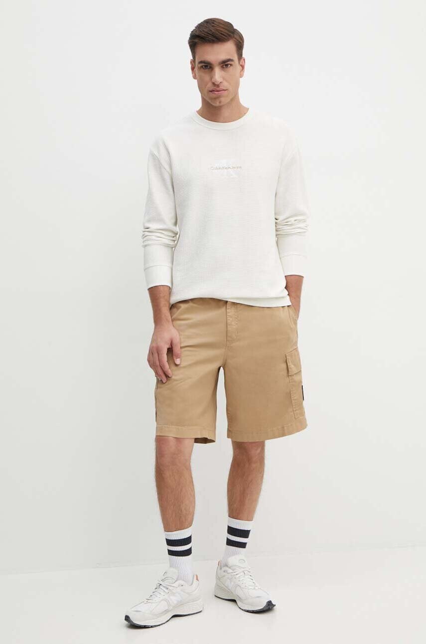 Шорти Calvin Klein Jeans чоловічі колір бежевий J30J325140