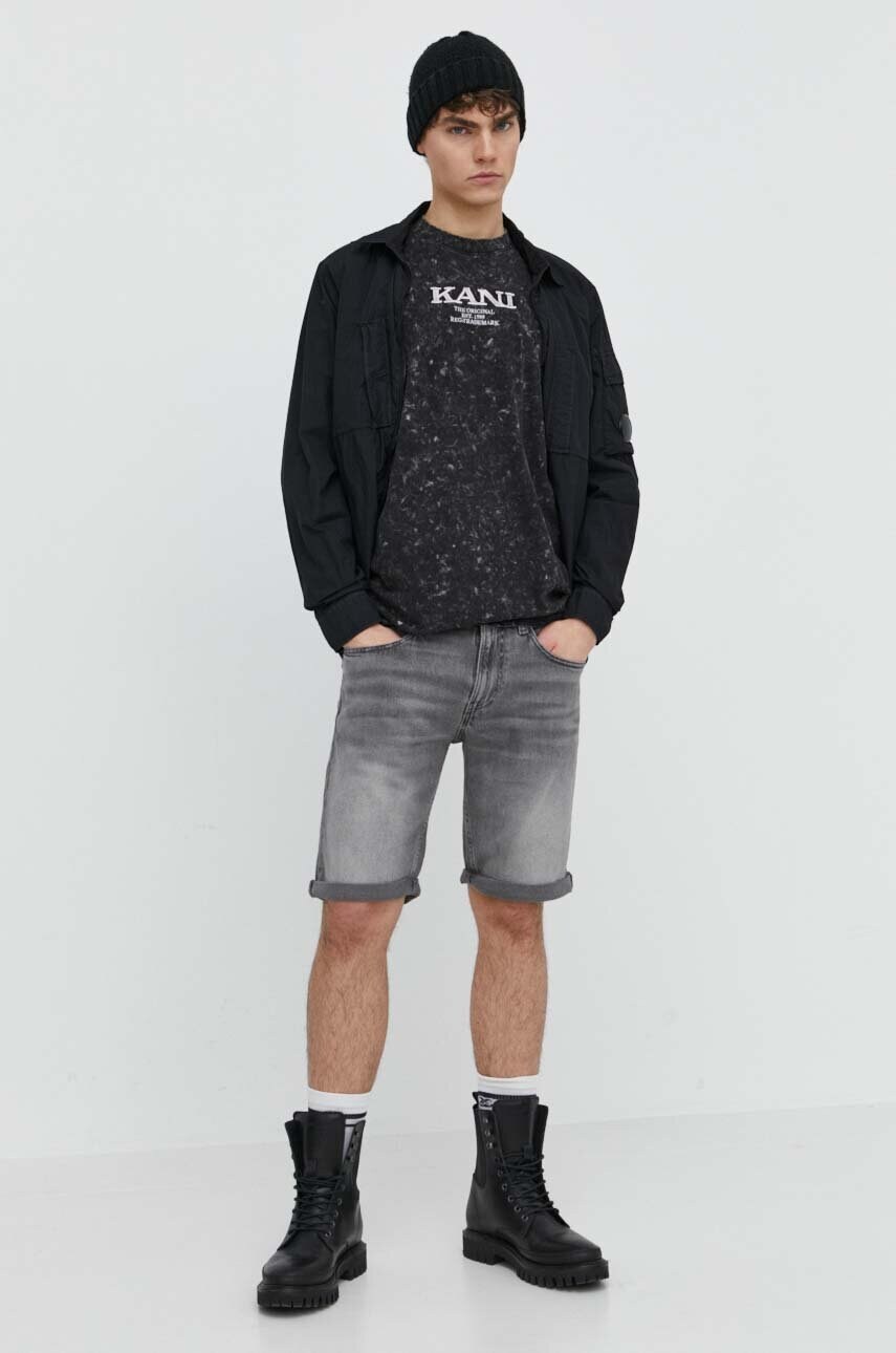 Джинсові шорти Tommy Jeans чоловічі колір сірий DM0DM18786