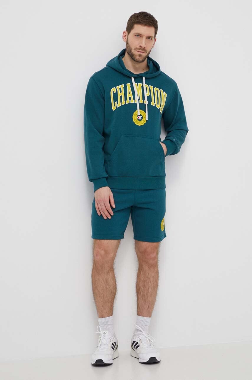 Шорти Champion чоловічі колір зелений меланж