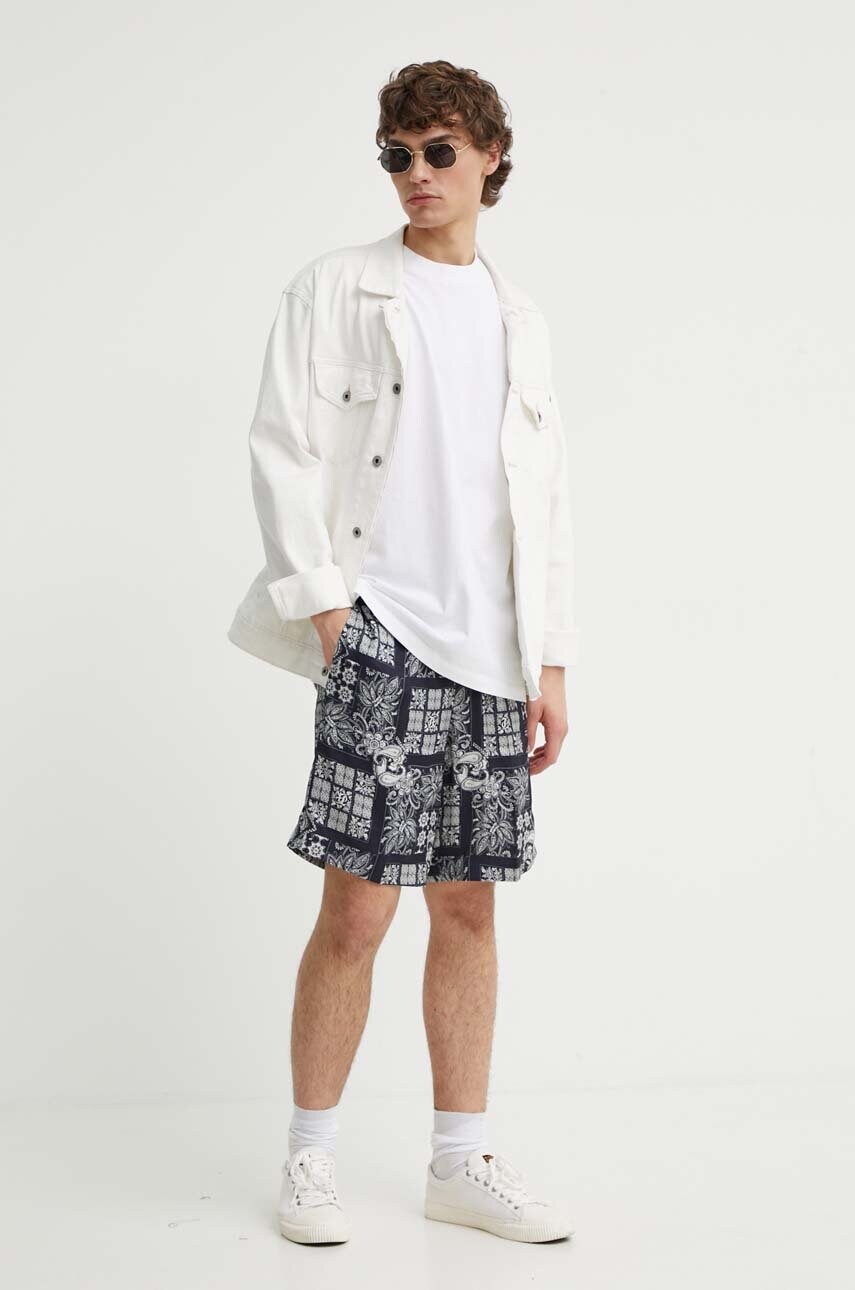 Шорти The Kooples чоловічі колір синій HSHO28059K