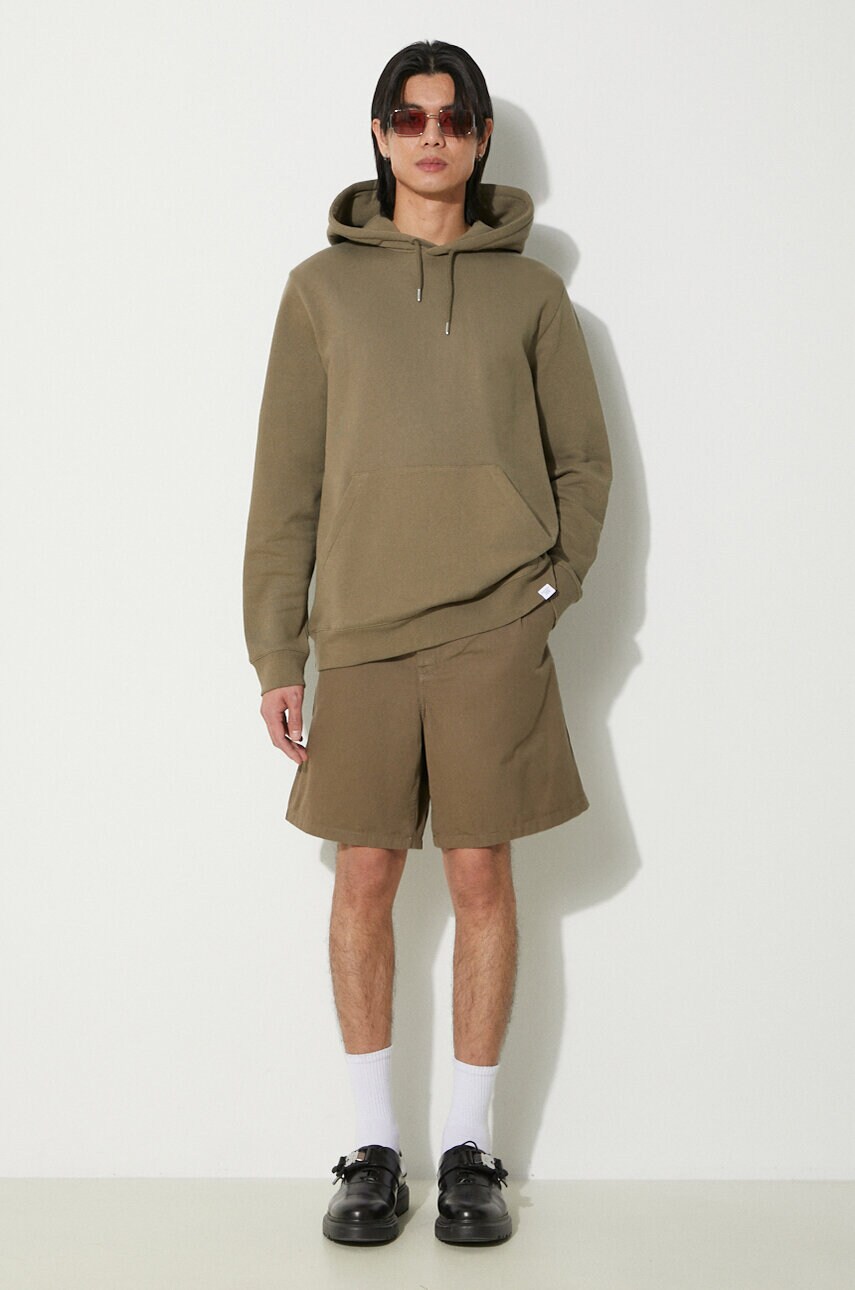 Бавовняні шорти Norse Projects Aros Regular Organic колір зелений N35.0597.8076