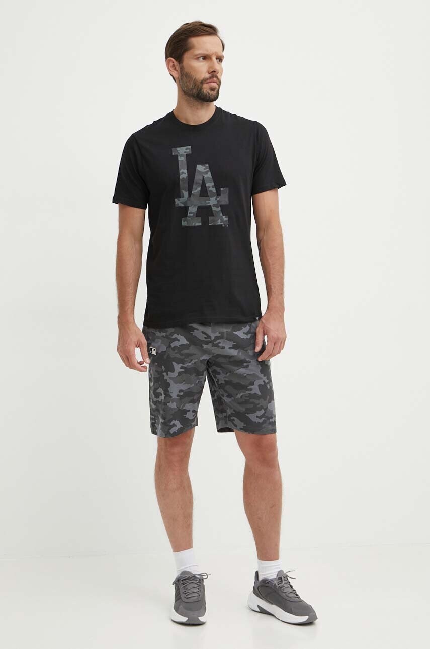 Бавовняні шорти 47 brand MLB Los Angeles Dodgers колір сірий BB012PMTYAH608512CC