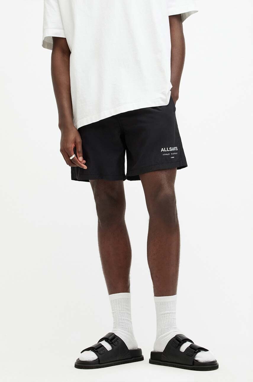 Купальні шорти AllSaints UNDERGROUND SWIMSHRT чоловічі колір чорний M012WA