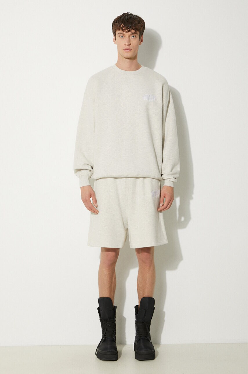 Бавовняні шорти Awake NY Awake Sweatshort колір сірий меланж SP24-PA006