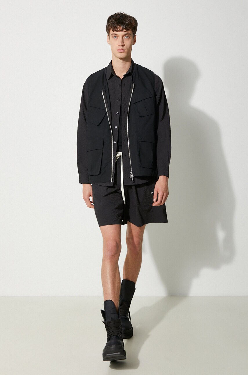 Купити Шорти MKI MIYUKI ZOKU Seersucker Shorts чоловічі колір чорний SEERSUCKER.SHORTS – головне зображення