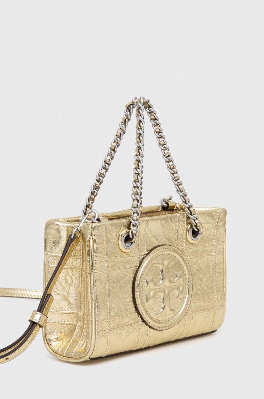 Шкіряна сумочка Tory Burch колір золотий