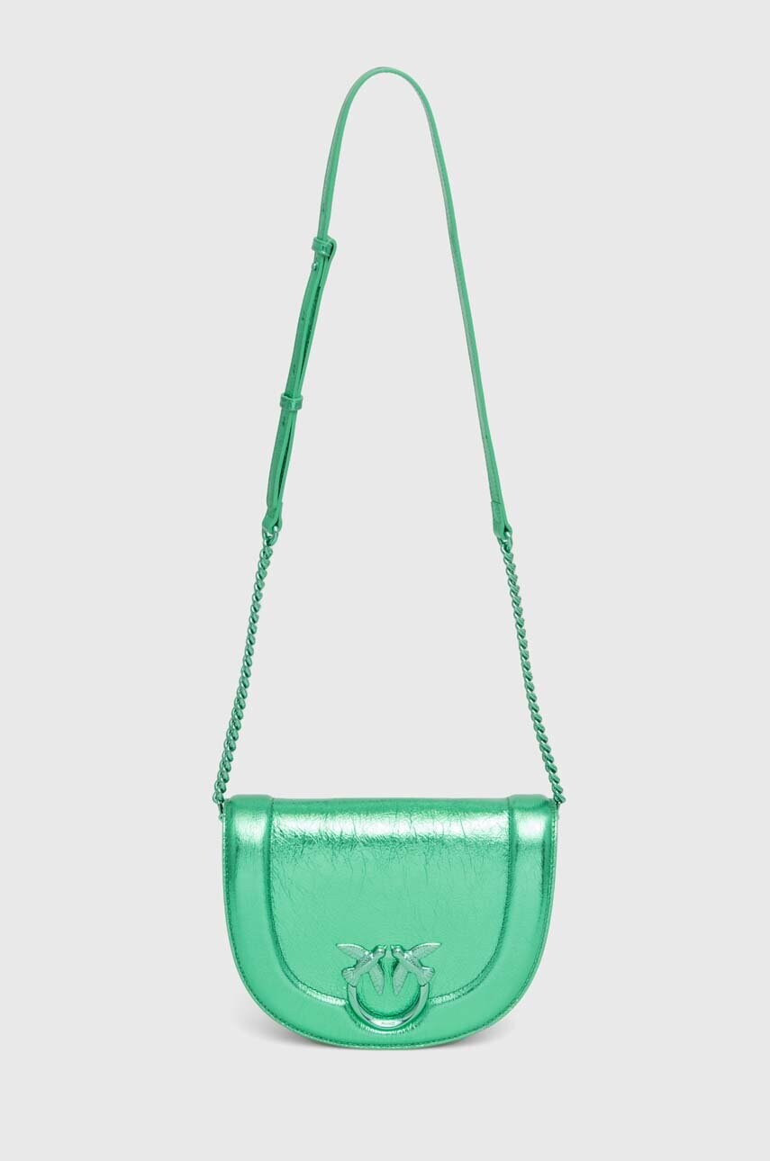 Шкіряна сумочка Pinko колір зелений 101510 A1JG