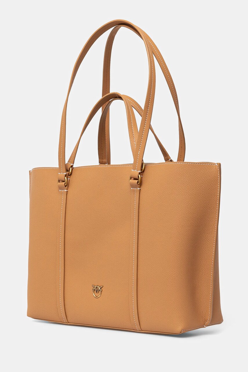 Шкіряна сумочка Pinko колір коричневий 102832 A1LF