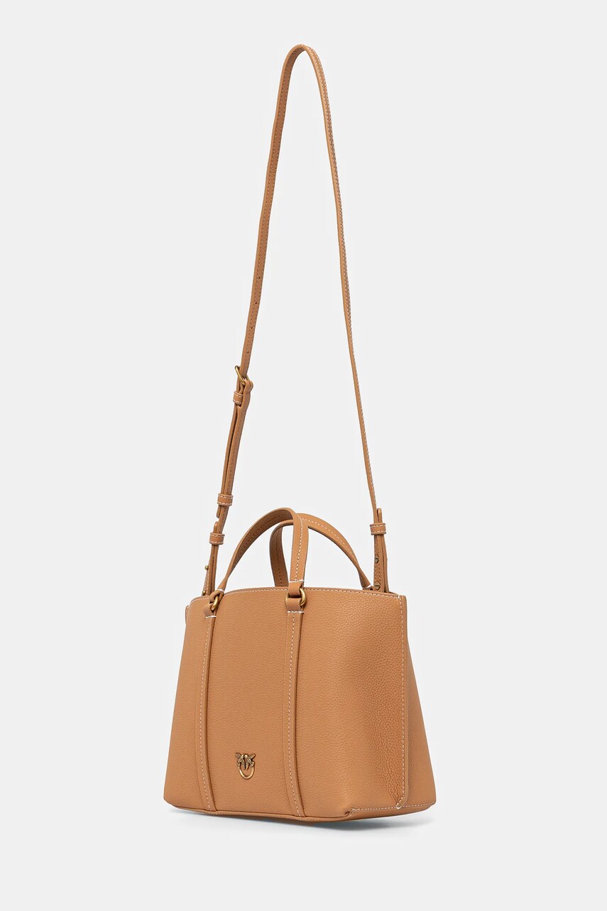 Шкіряна сумочка Pinko колір коричневий 102833 A1LF