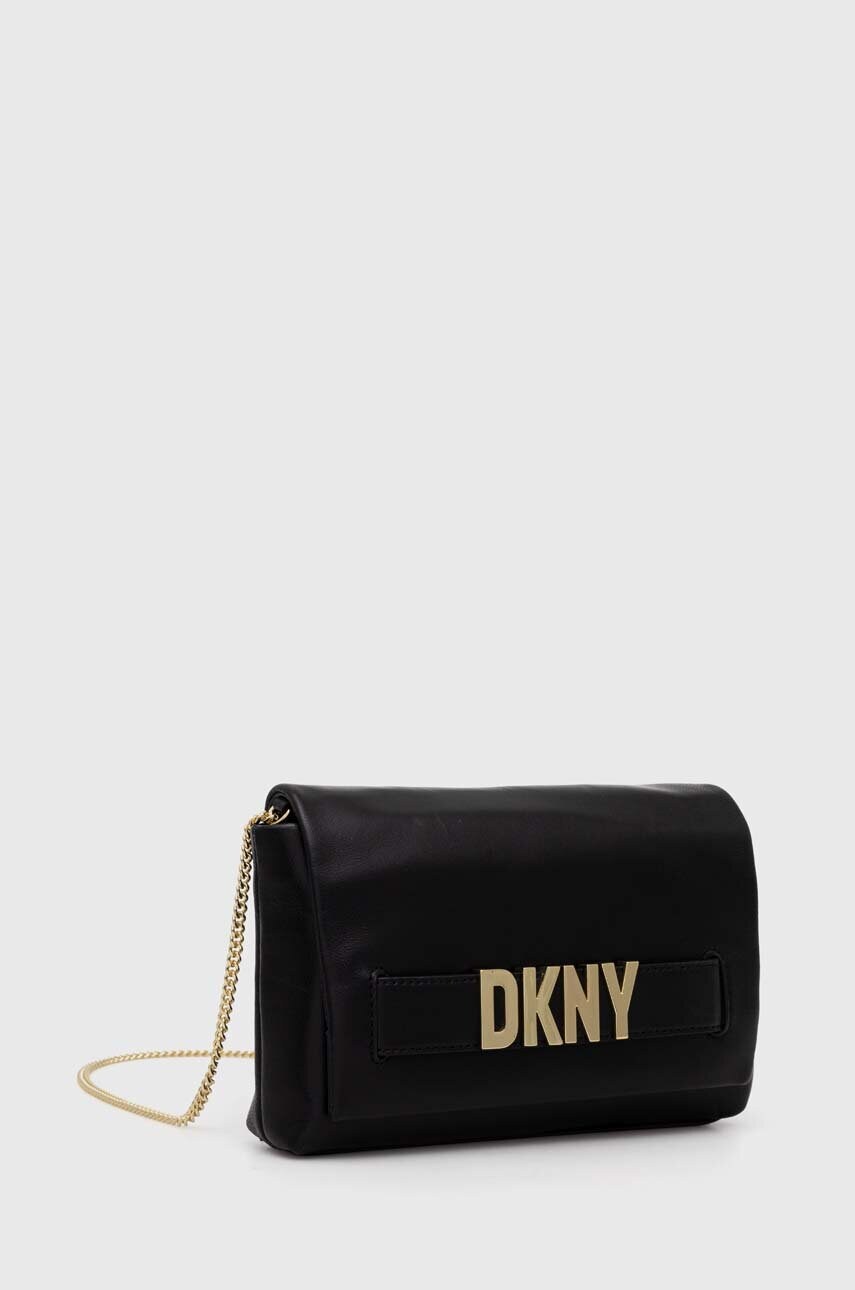 Шкіряна сумочка Dkny колір чорний