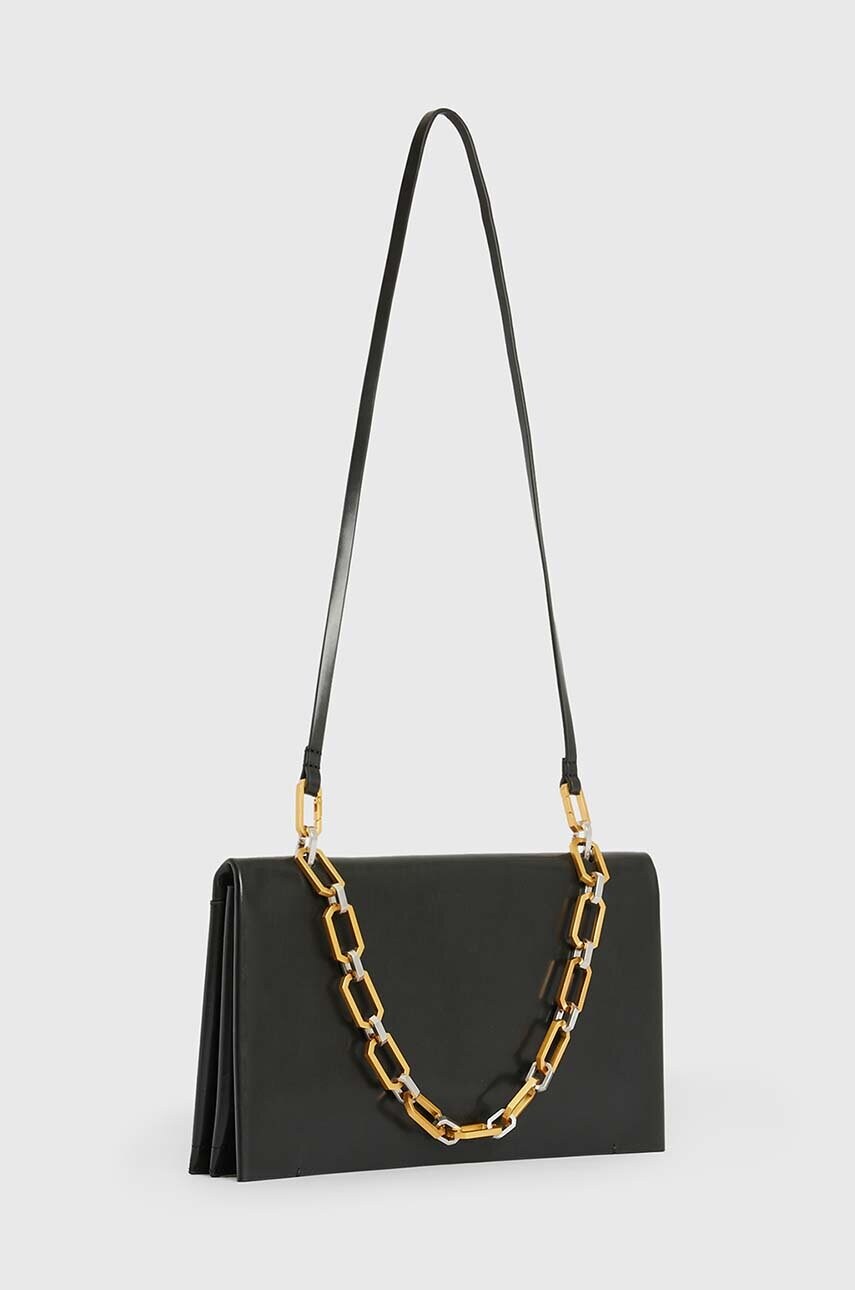Шкіряна сумочка AllSaints Akira колір чорний