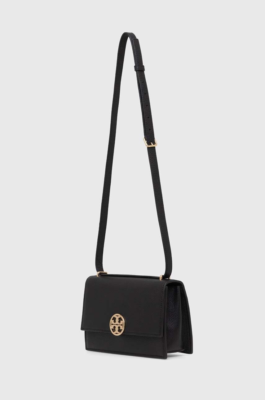 Шкіряна сумочка Tory Burch Miller Shoulder Bag колір чорний 154703.001