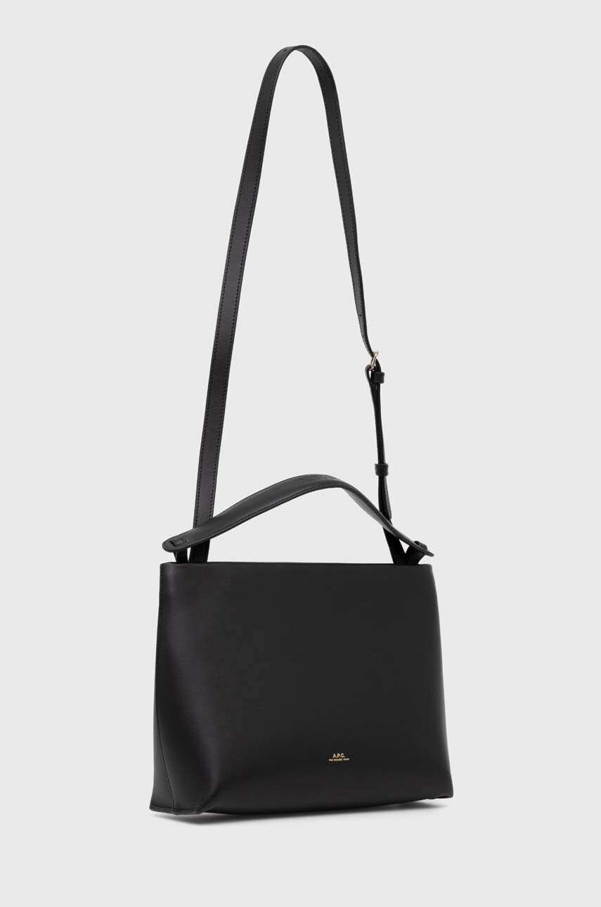 Шкіряна сумочка A.P.C. Sac Ashley колір чорний PXAWV.F61739.LZZ