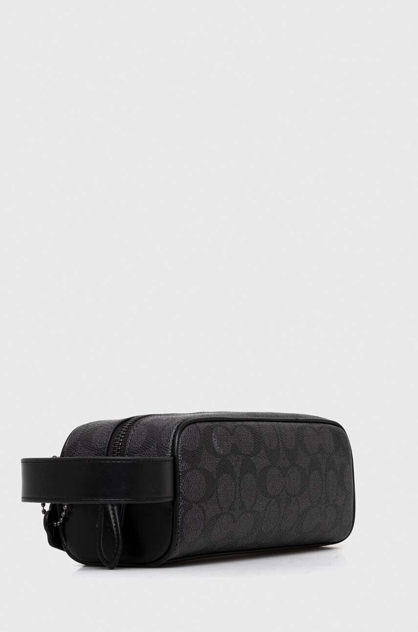 Шкіряна косметичка Coach колір сірий