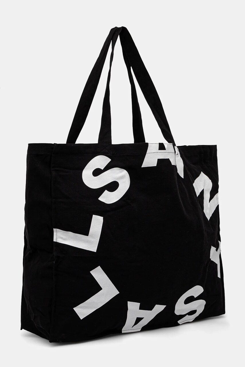 Бавовняна сумка AllSaints LARGE TIERRA TOTEBAG колір чорний MB705Z