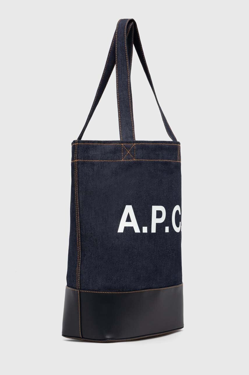 Сумка A.P.C. tote axel колір синій CODDP-M61444