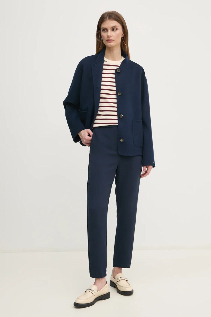 Бавовняна футболка Tommy Hilfiger жіноча колір бежевий WW0WW40587
