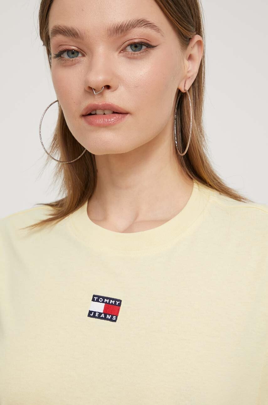 Футболка Tommy Jeans жіночий колір жовтий