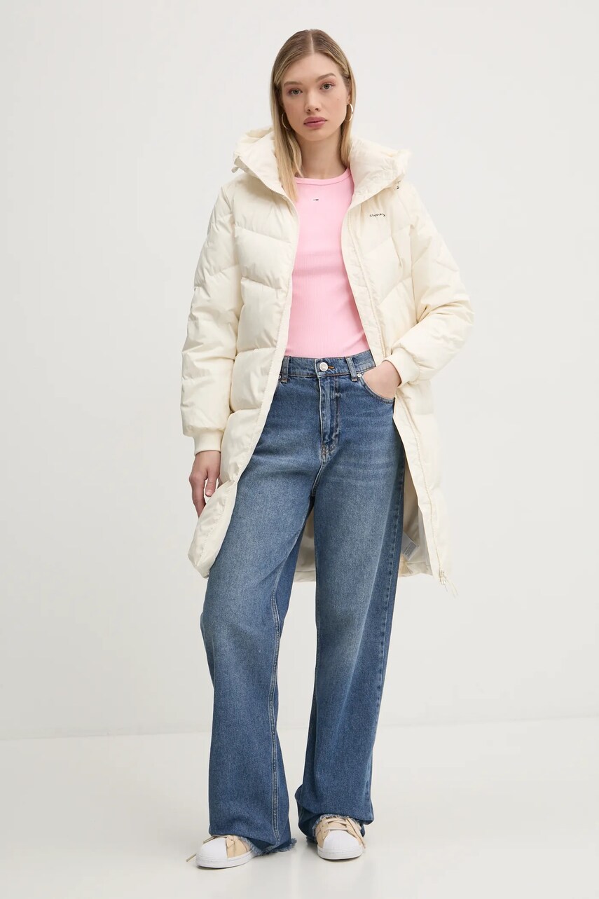 Футболка Tommy Jeans жіноча колір бежевий DW0DW17383