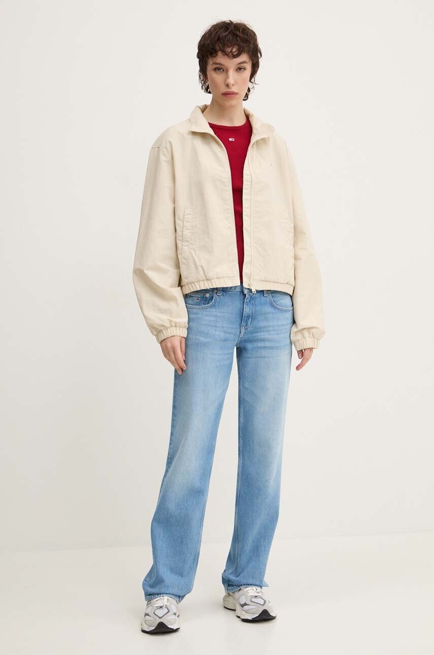 Футболка Tommy Jeans жіноча колір бордовий DW0DW17383