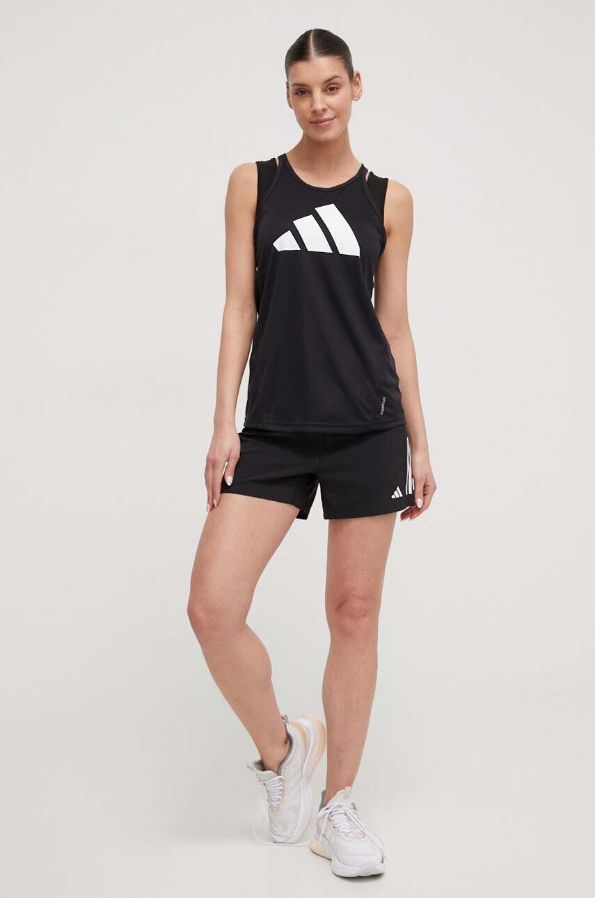 Топ для бігу adidas Performance Run It колір чорний