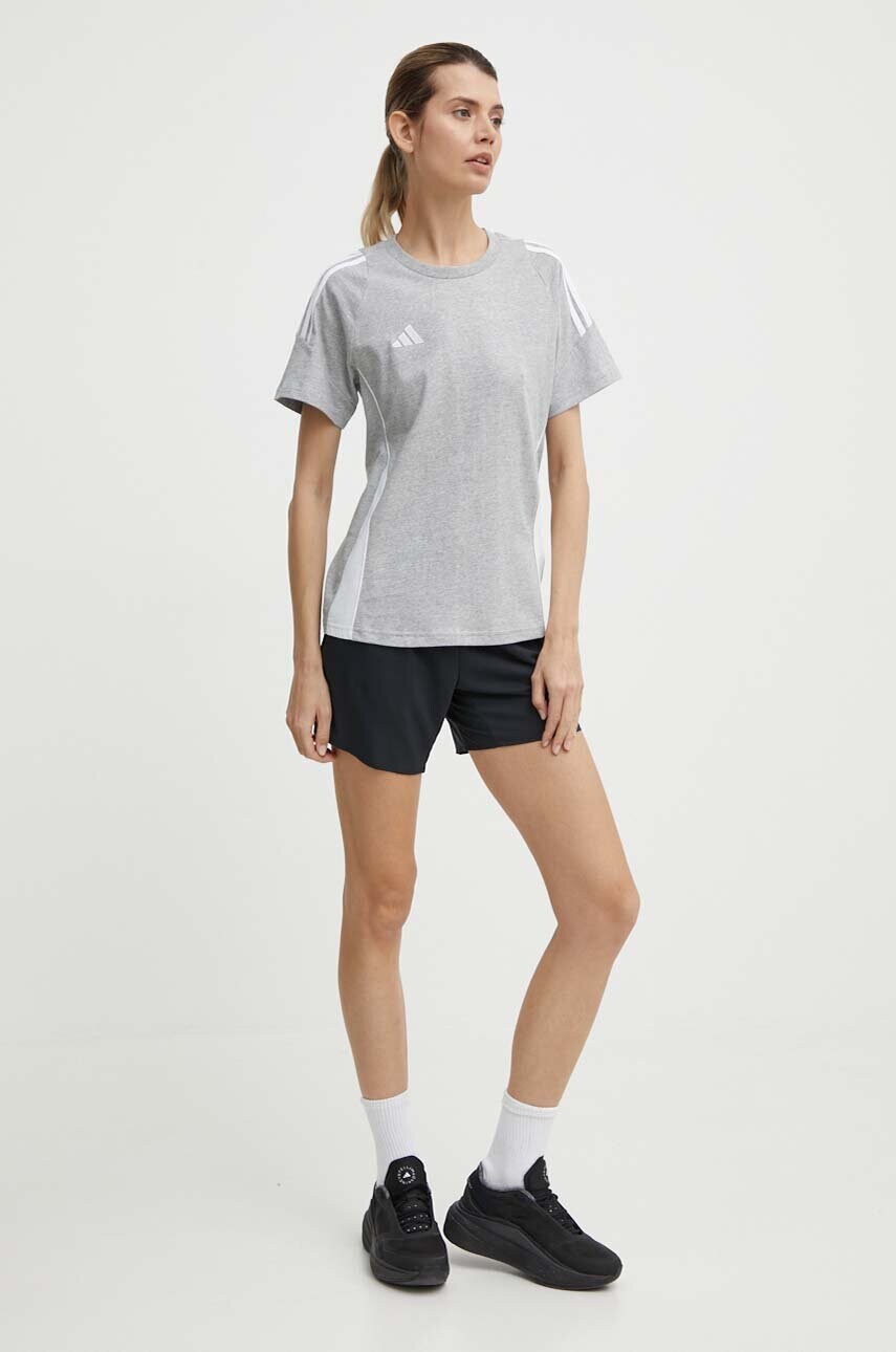 Футболка adidas Performance Tiro24 жіноча колір сірий IR9355