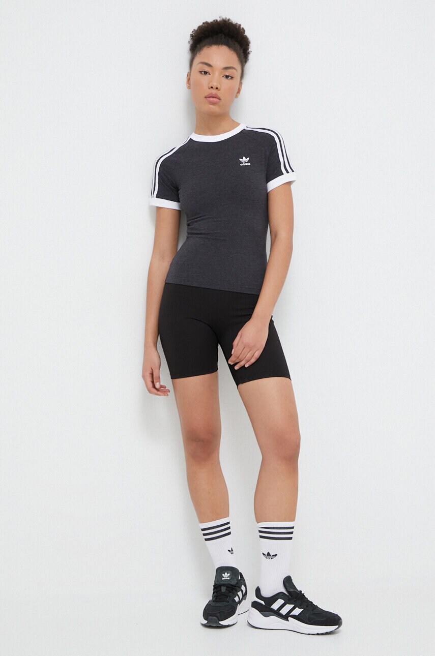 Футболка adidas Originals жіночий колір сірий