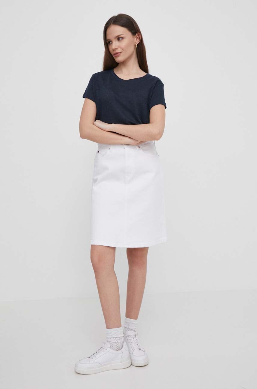 Льняна футболка Pepe Jeans LILIAN колір синій PL505768
