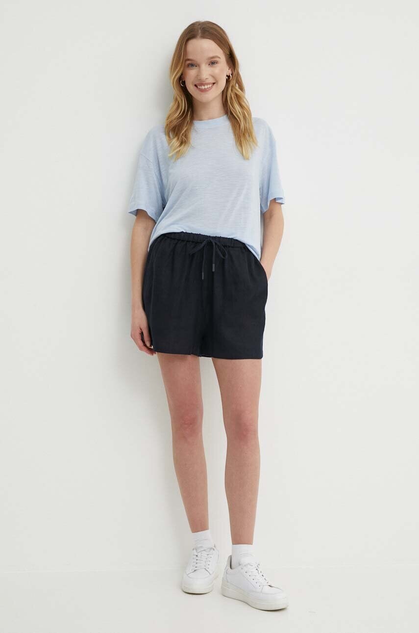 Футболка з домішкою льону Tommy Hilfiger WW0WW41196