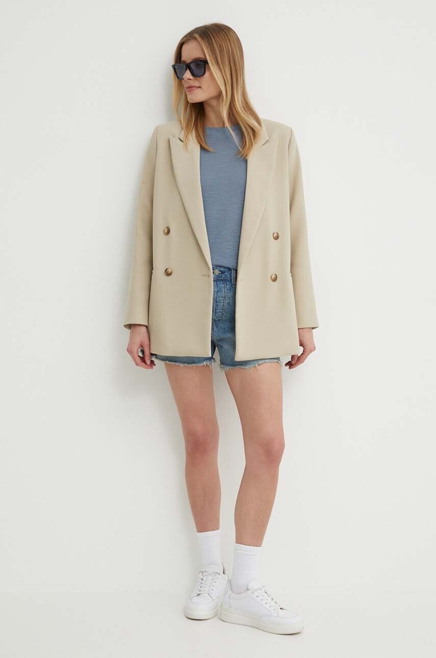 Футболка з домішкою льону Tommy Hilfiger WW0WW41196