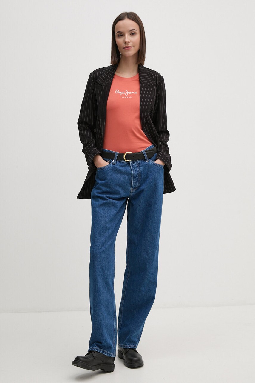 Футболка Pepe Jeans NEW VIRGINIA SS N жіноча колір помаранчевий PL505202