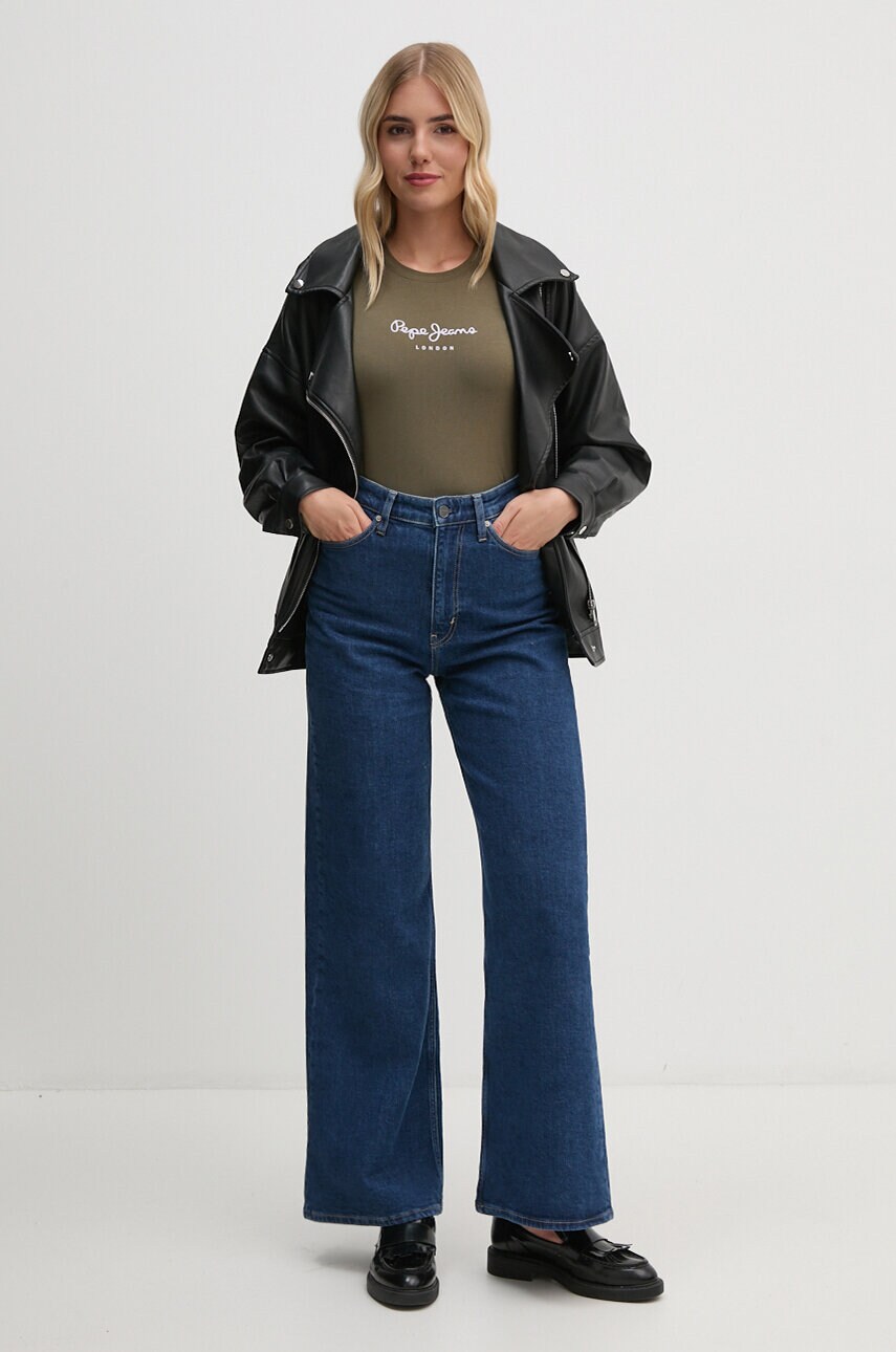 Футболка Pepe Jeans NEW VIRGINIA SS N жіноча колір зелений PL505202