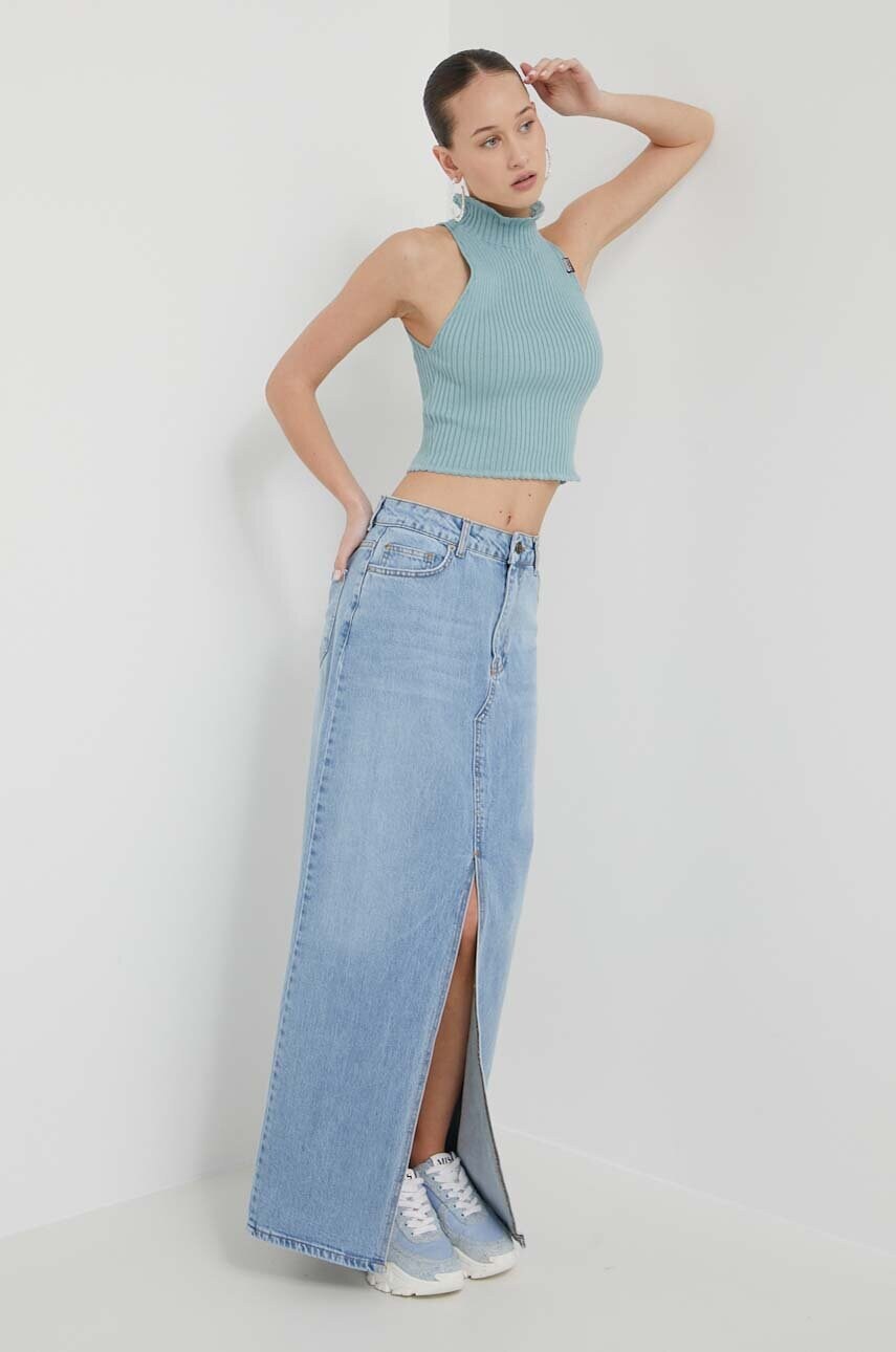 Бавовняний светр Moschino Jeans легкий півгольф