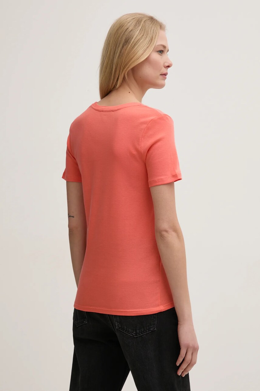 Бавовняна футболка United Colors of Benetton жіноча колір рожевий 3GA2E4230