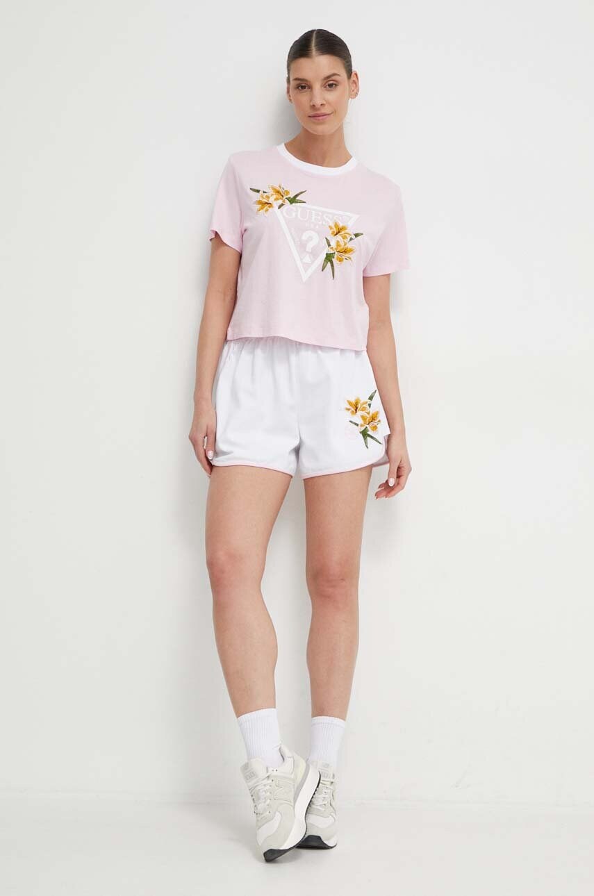 Футболка Guess жіночий колір рожевий