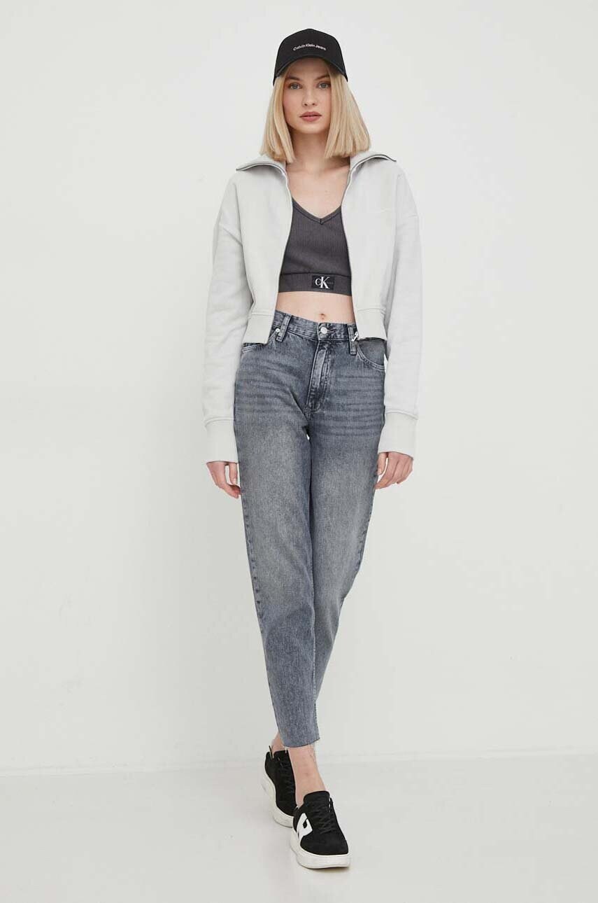 Топ Calvin Klein Jeans жіночий колір сірий