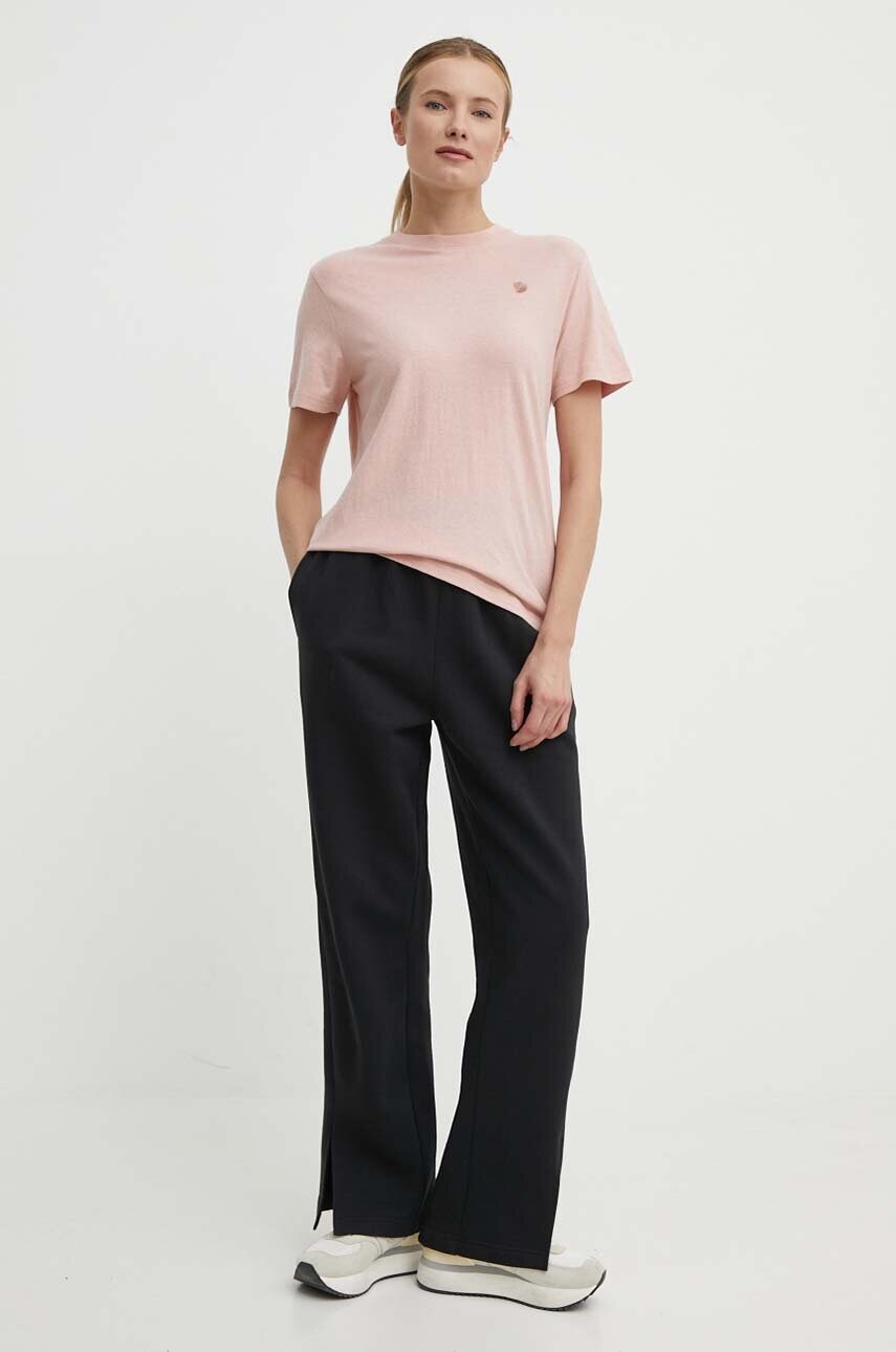 Футболка Fjallraven Hemp Blend T-shirt жіноча колір рожевий F14600163