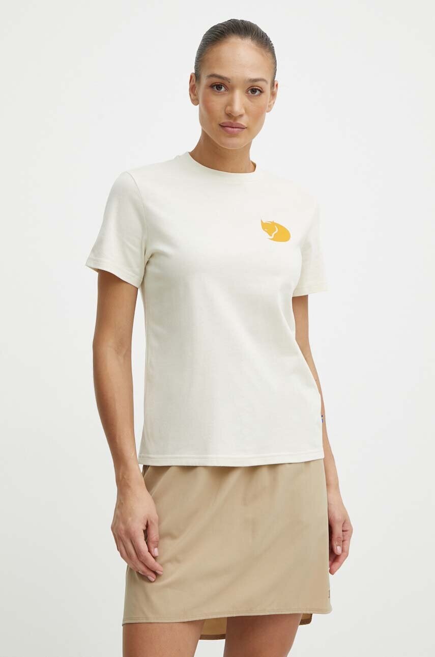 Футболка Fjallraven Walk With Nature жіноча колір бежевий F14600171
