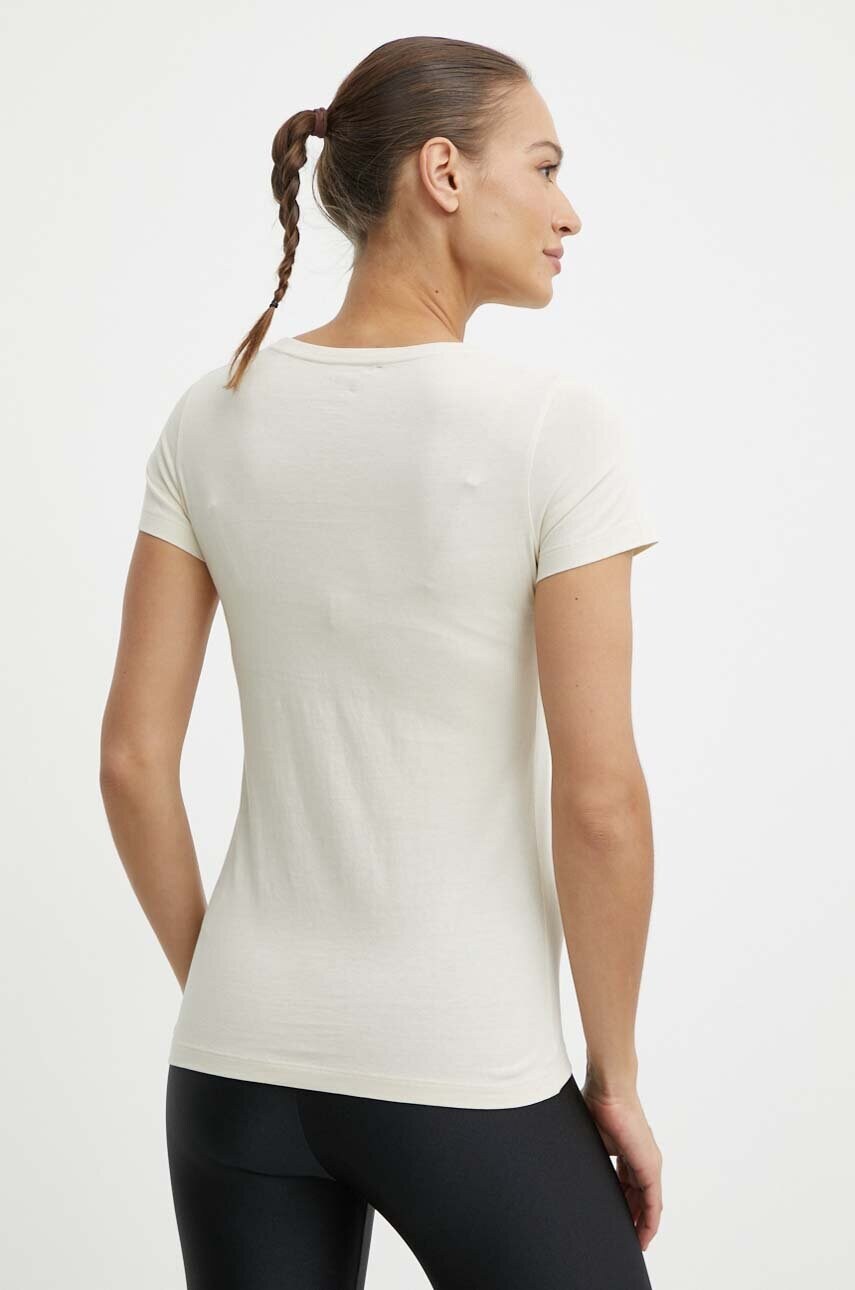 Бавовняна футболка Fjallraven Arctic Fox T-shirt жіноча колір бежевий F89849