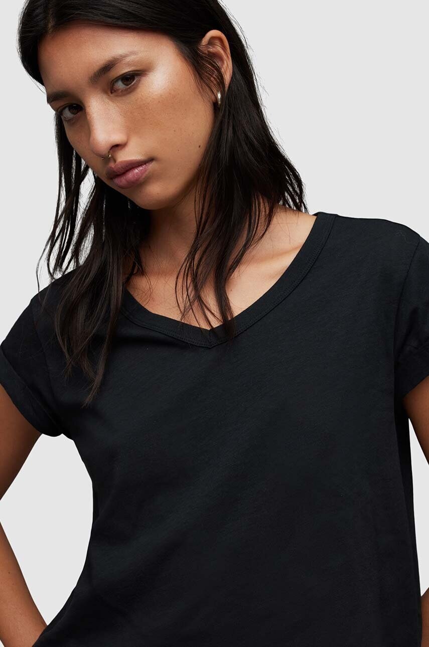 Бавовняна футболка AllSaints Anna жіноча  колір чорний