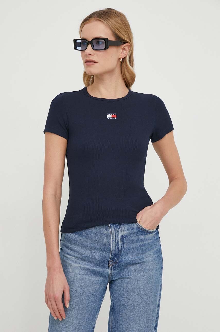 Футболка Tommy Jeans жіночий колір синій