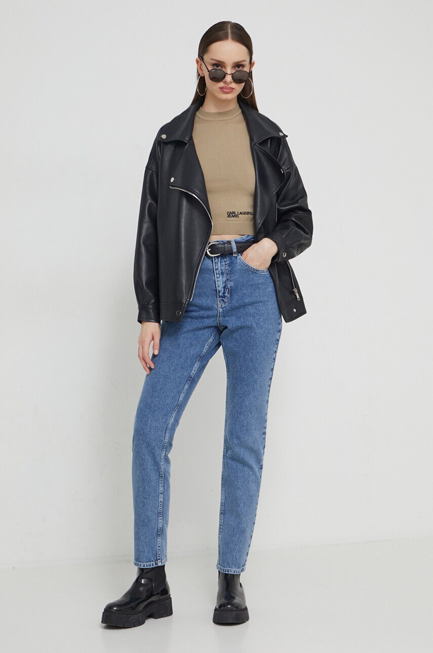Топ Karl Lagerfeld Jeans жіночий колір бежевий