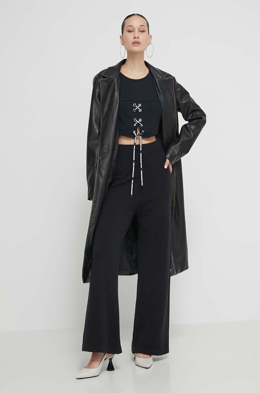 Топ Karl Lagerfeld Jeans жіночий колір чорний