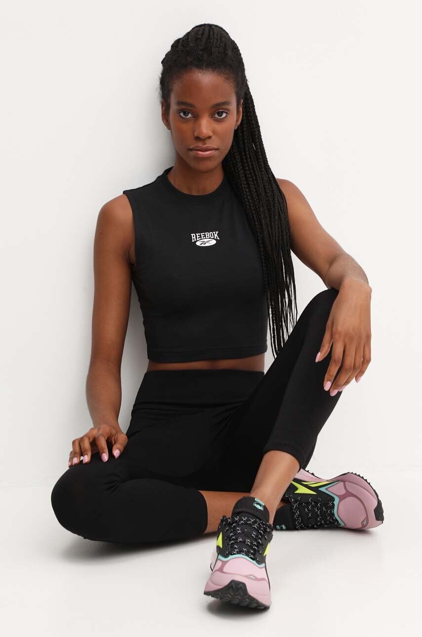 Купити Топ Reebok Classic Archive Essentials жіночий колір чорний 100075517 – головне зображення