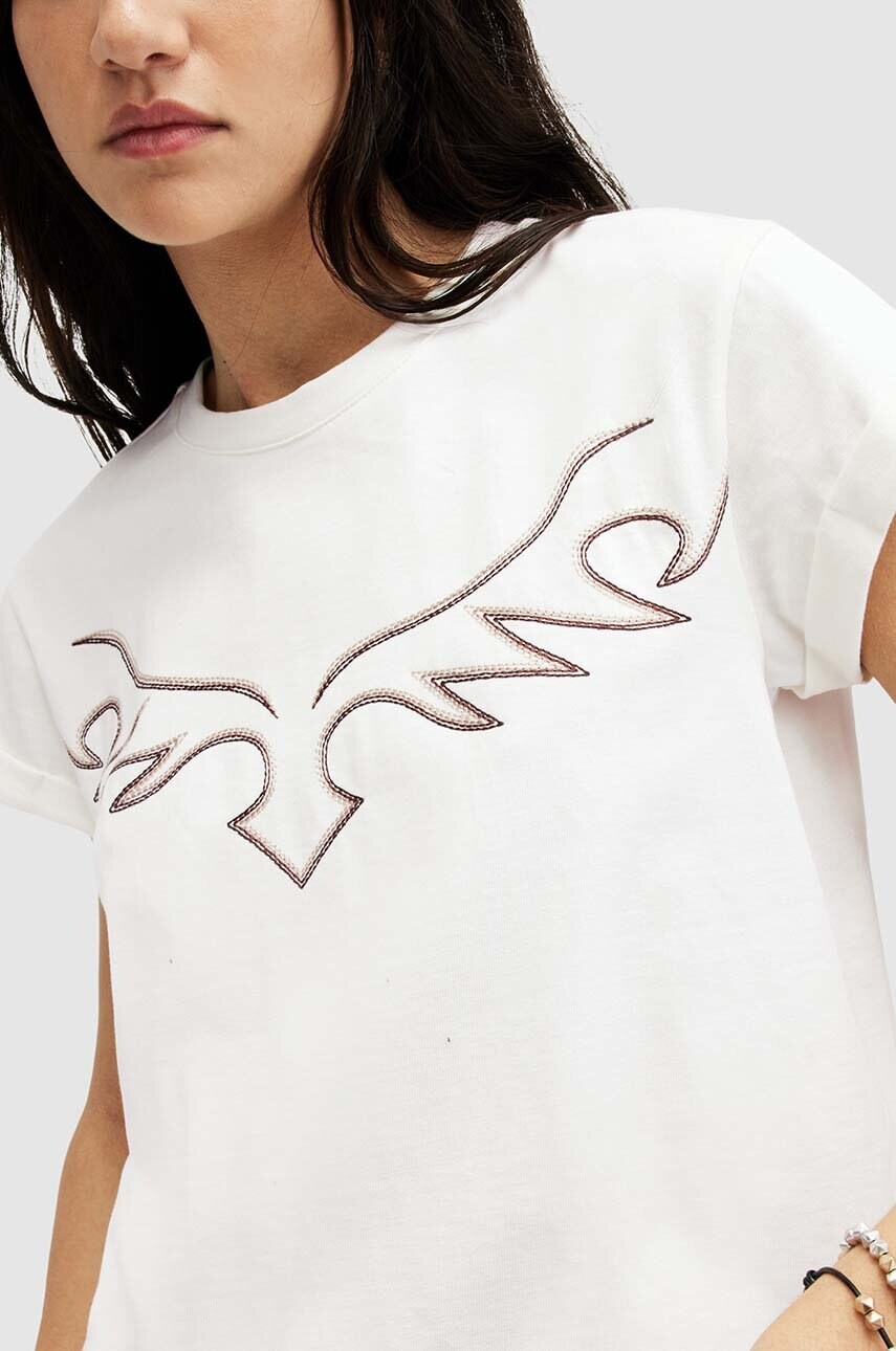 Бавовняна футболка AllSaints RANDAL ANNA TEE жіноча колір білий WM583Z