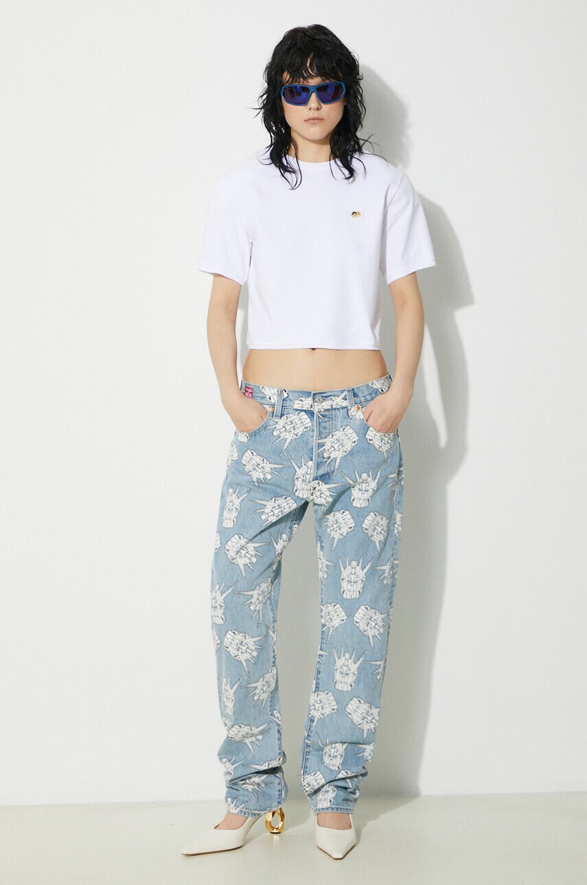 Футболка Fiorucci Angel Patch Padded Cropped T-Shirt жіноча колір білий M01FPTSH095CJ03WH01