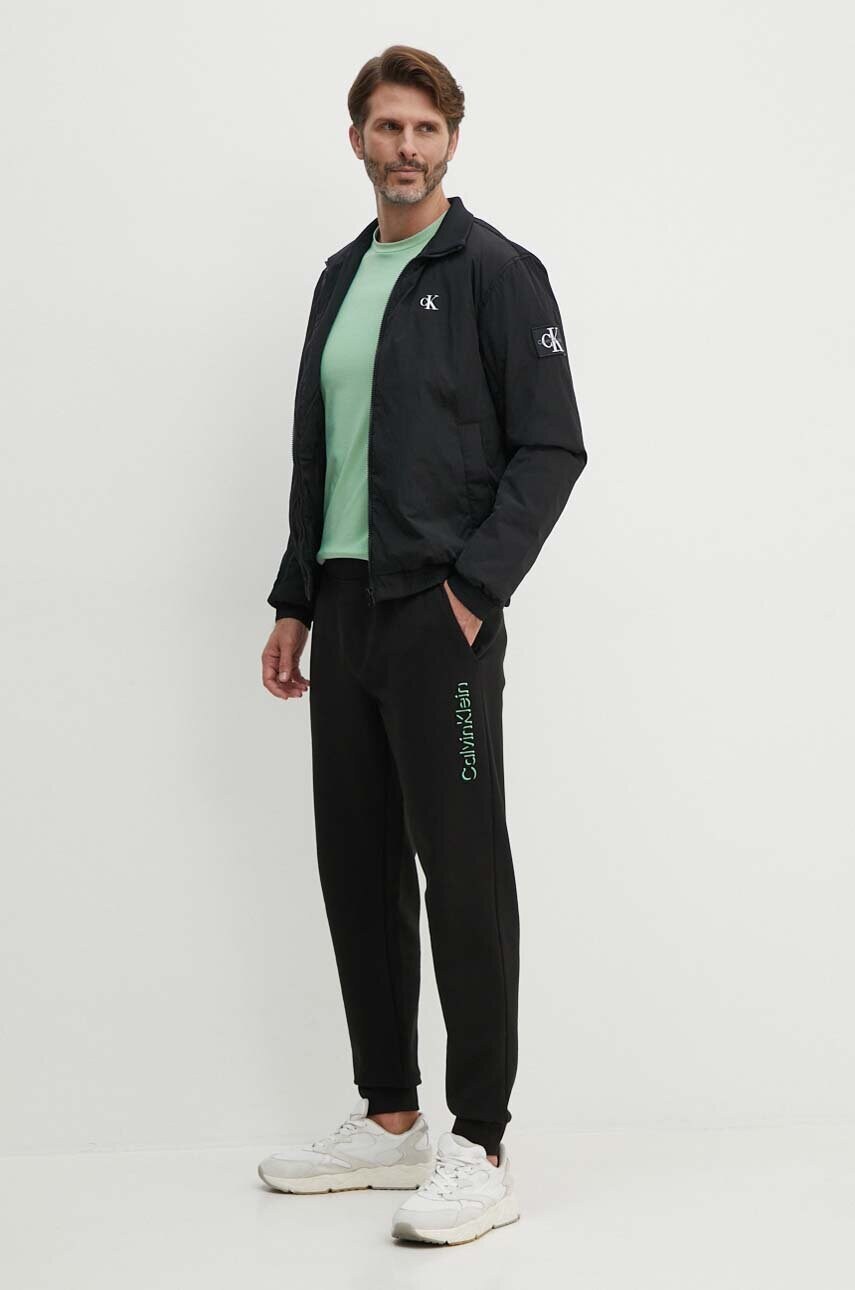 Футболка Calvin Klein чоловіча колір зелений однотонна K10K112724
