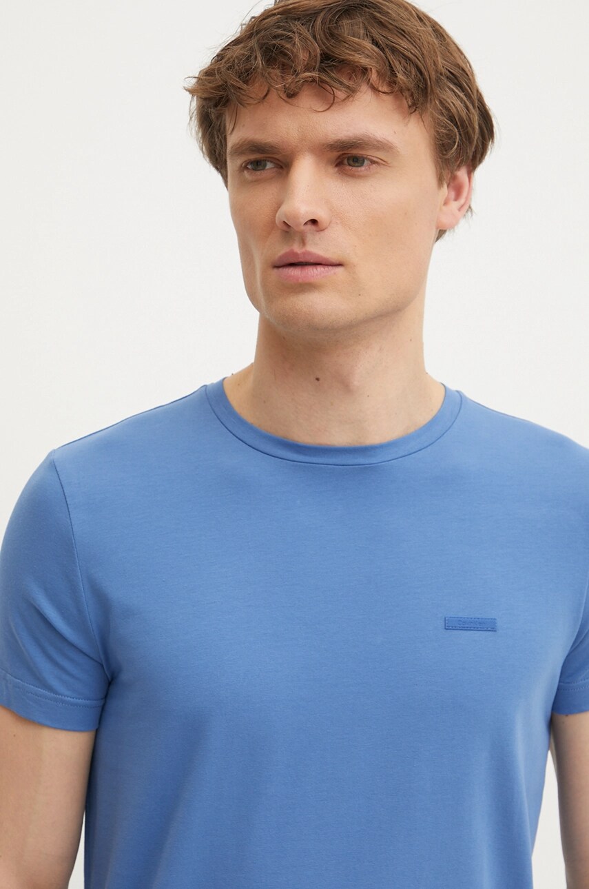 Футболка Calvin Klein чоловіча колір фіолетовий однотонна K10K112724